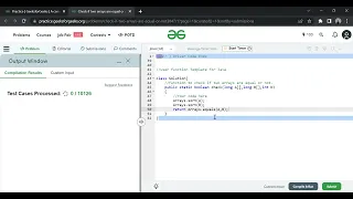 Check if two arrays are equal or not java solution