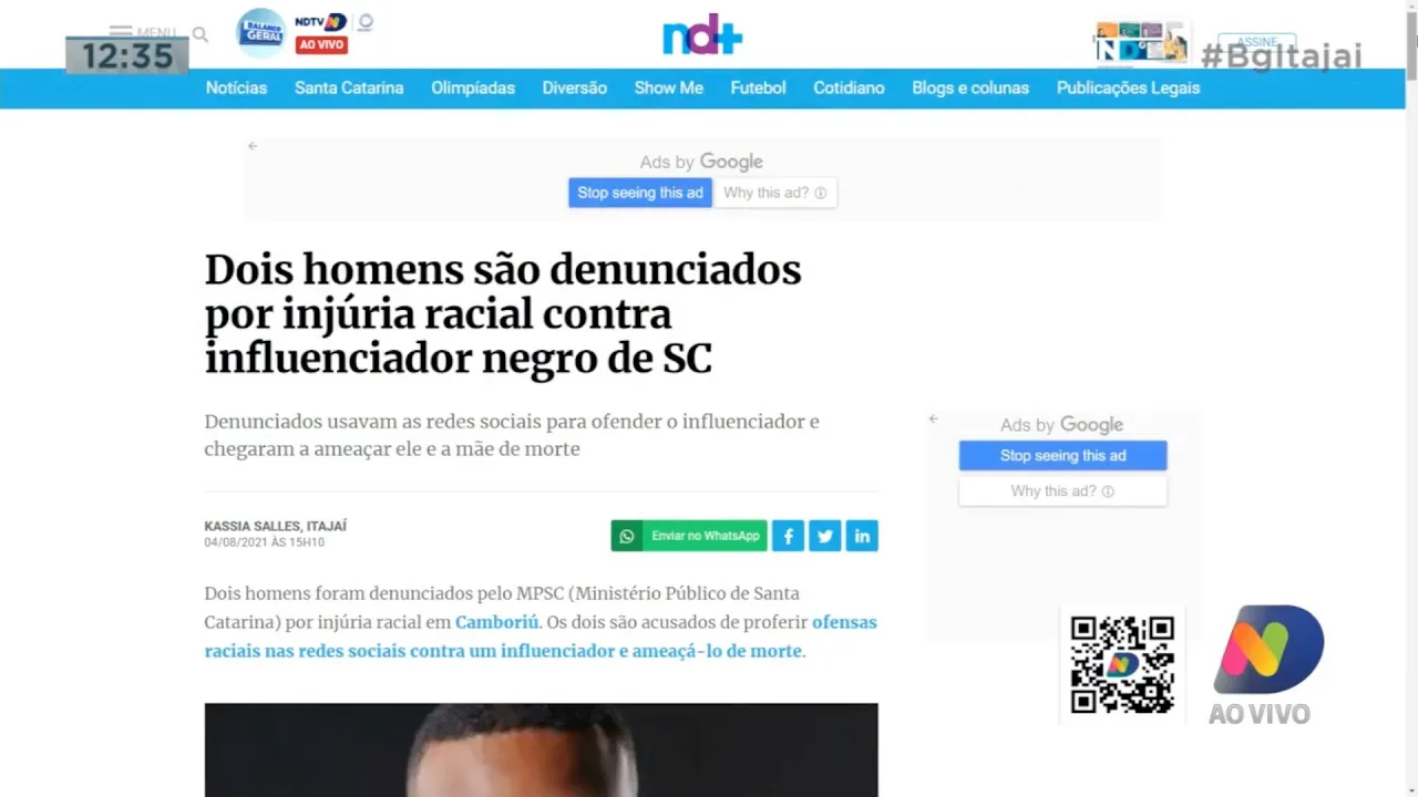 Denunciado homens que usavam internet para ofender influenciador, e os preço da sexta básica