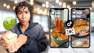 only eating tiktok viral foods in korea for 24 hrs 