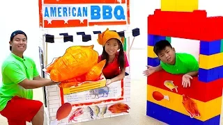 Download Wendy and Alex Pretend Play Cooking Giant BBQ Playset Toy Restaurant Cafe MP3