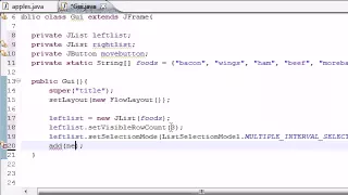 Java Programming Tutorial 72 Multiple Selection List