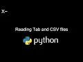 Reading in tab and csv files in Python