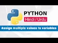 Assign multiple values to mutiple variables in python