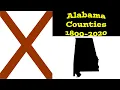 Alabama County Populations 1800-2020