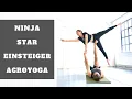 Ninja Star Cartwheel AcroYoga Tutorial Deutsch English subtitled