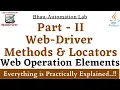 Selenium web driver Selenium java methods Selenium methods Java Selenium locators PART - 2
