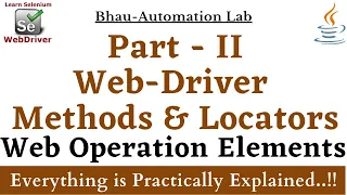 Selenium web driver Selenium java methods Selenium methods Java Selenium locators PART - 2