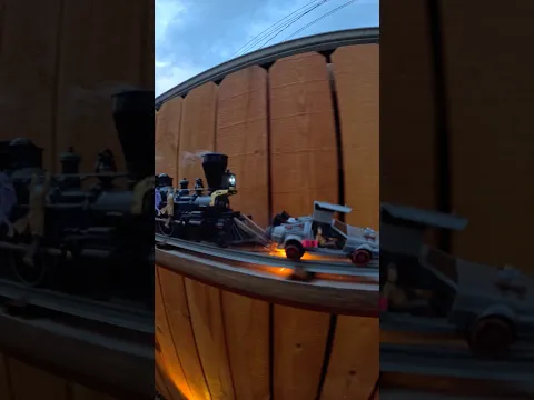 A few more details to my Back to the Future fence train #train #delorean #backyardgardening
