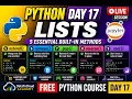 Day 17 Python Lists extend remove pop reverse sort Explained with Real Examples