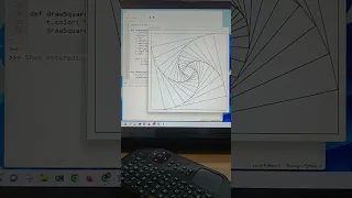 Python script to draw Rotated Squares using Turtle Graphics