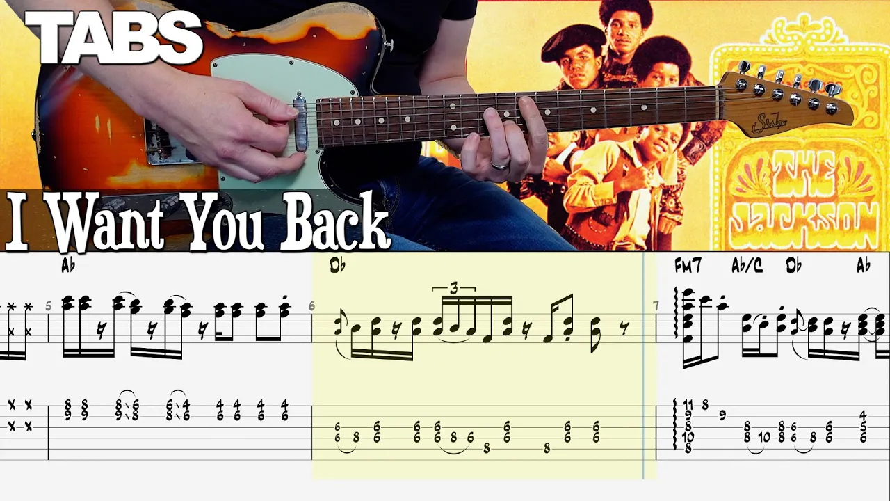 The Jackson 5 - I Want You Back | Guitar cover WITH TABS | The Jackson 5 - I Want You Back | Guitar cover WITH TABS |