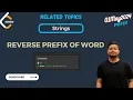 Leetcode 2000 Reverse Prefix of Word Strings POTD 01May2024