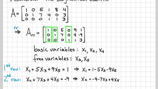 Linear Algebra Example Problems - General Solution of Augmented Matrix