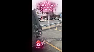 Walking to the bank Syracuse Police scene downtown S P D
