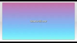 Socket io SSL error