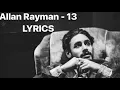 Allan Rayman - 13 LYRICS