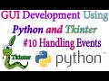 Handling Events in a Tkinter GUI - Python GUI using Tkinter In Hindi