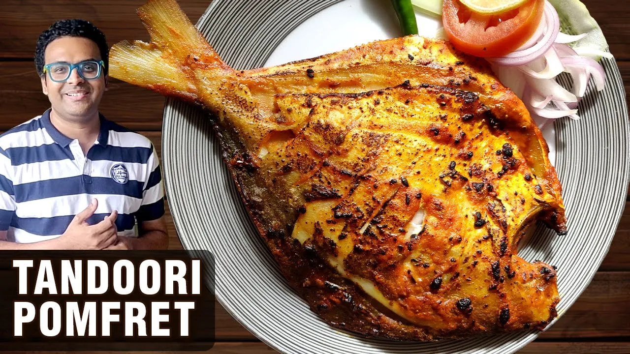 Tandoori Pomfret Recipe   How To Make Tandoori Pomfret At Home   Fish Recipe By Chef Varun Inamdar