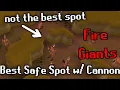 Fire Giants Best Safe Spot W Cannon On Task - OSRS