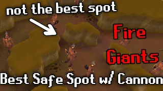 Fire Giants Best Safe Spot W Cannon On Task - OSRS