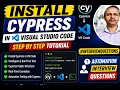 How to install cypress in visual studio code