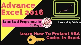 Excel Visual Basic VBA for Begineers - Part 5-Saving and Protecting Your macro