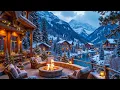Lagu Relaxing Winter Ambience at Cozy Fireside Porch ❄🔥 Soothing Piano Music Background for Relaxation