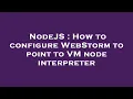 NodeJS How to configure WebStorm to point to VM node interpreter