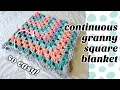 EASY Continuous Granny Square Blanket for Beginners