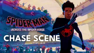 spider man across the spider verse chase scene