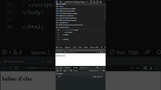 JavaScript Shorts Mastering Ternary Operator Inline If-Else Condition