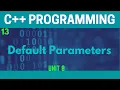 Default Parameters in Function