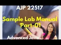 AJP-Sample Manual-Part 1 MSBTE 22517 Programs Diploma Students Advanced Java