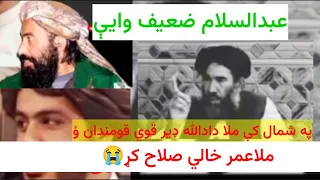 د ملا عمر په اړه ملا عبدالسلام ضعیف وايې چې په شمال کې ملا دادالله ډير قوي قومندان ؤ چي خالي صلاح شو 