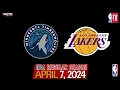 Minnesota Timberwolves vs Los Angeles Lakers Live Stream Play-By-Play Scoreboard