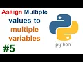 Multiple values to multiple variables in Python Python basic tutorials