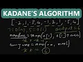 Kadane s Algorithm and the Maximum Subarray Problem - LeetCode 53