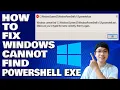 Download Lagu How To Fix Windows Cannot Find PowerShell.exe