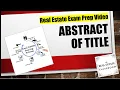 Abstract of Title Real Estate Exam Prep