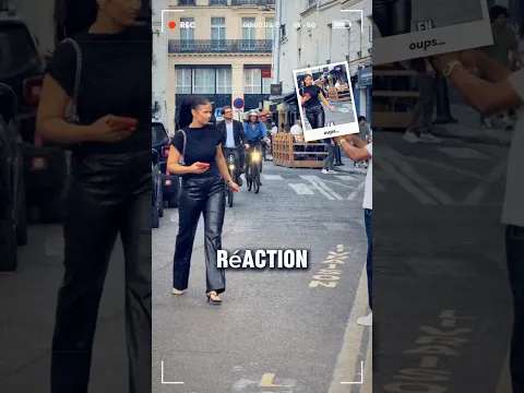 Il fait semblant de la prendre en photo… sa réaction 😳 #shorts