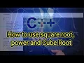 How to use square root power and Cube Root using c Programming Mathematics