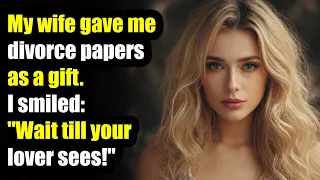 My wife gave me divorce papers as a 'gift.' I smiled: "Wait till your lover sees!"