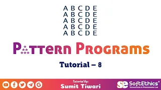 Pattern Programs Tutorial Part 8 - Character Pattern