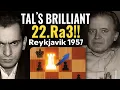 Download Lagu Tal’s Brilliant 22.Ra3!! Sacrifice Crushes Larsen in Reykjavik 1957