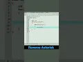 C program to print reverse star pattern