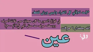 باب المد والقصر مع تصميم بسيط      الشاطبية دندنها