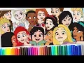 Disney princess and Vanellope - Coloring Pages Coloring Books for Kids Rainbow TV