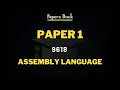 Assembly Language Lecture 1 A-level Computer Science Paper 1