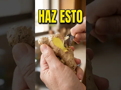 Truco rápido para pelar jengibre #tips #cocinaalnatural #jengibre