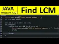 Java Program - Find LCM of Two Numbers in Java